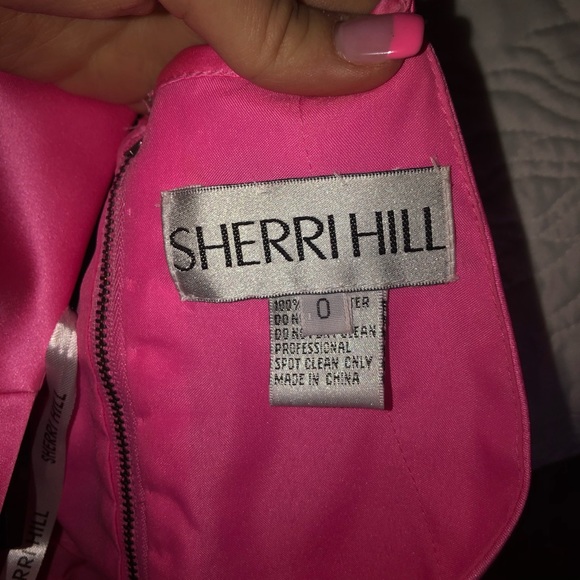 Sherri Hill Candy Pink 2 Piece Mermaid Prom Dress - Picture 6 of 7